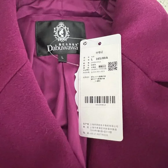 Dabuwawa Female Vintage 60/50 Era Exquisites Double Diamond Button Wool … - Picture 16 of 16